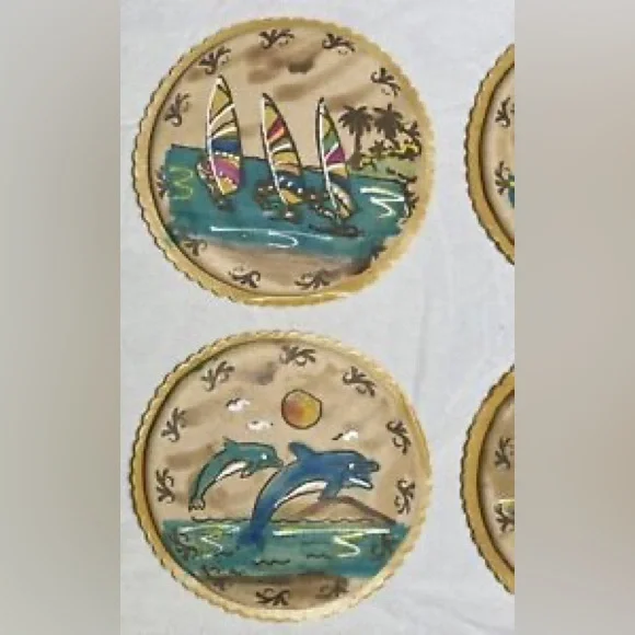 Set of 6 Divi Divi Aruba Travel Collectors Souvenir Coasters Alto Vista Chapel - Picture 2 of 4